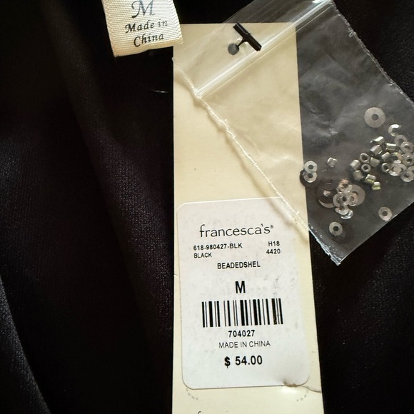 Blue Rain Midnight Black Sequin Skirt size M - Picture 9 of 12